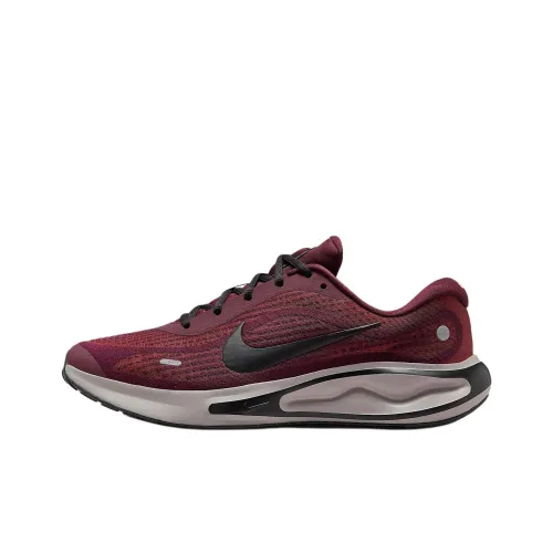 Nike Journey Run Anti Slip Wear Resistant Low Top Casual Running Shoes Men's Red Black