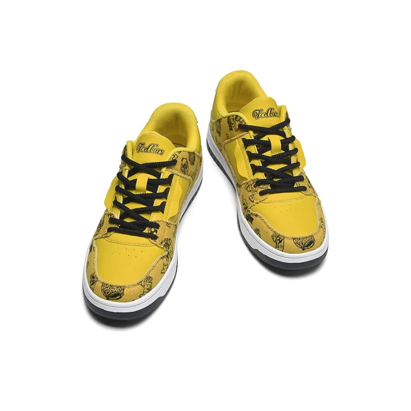TCELLARS Cushioning, Abrasion Resistant, Height Increasing Low Top Skateboard Shoes Unisex Panda White-33