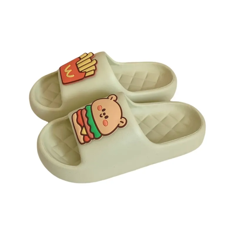 Thin Strips Sandal Slippers Unisex, Black-12