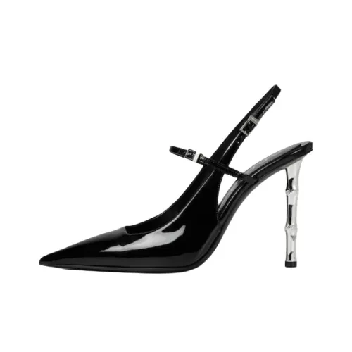 GUCCI BRIDE Slim Heel High Heels 10.5cm Women's Black