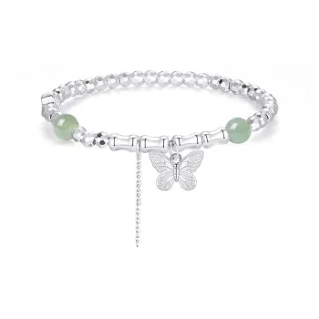 KADER 999 Fine Silver Bracelets Women's Silver, Good Luck Peaceful Girlfriend Women's