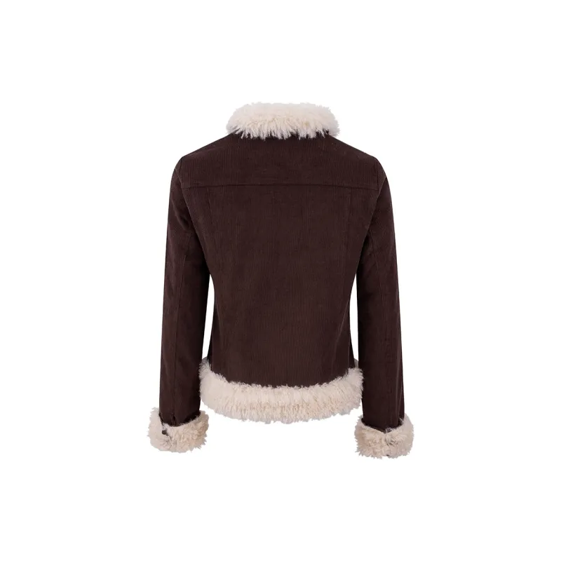 Ariseism Cropped Coats Women's Brown-1