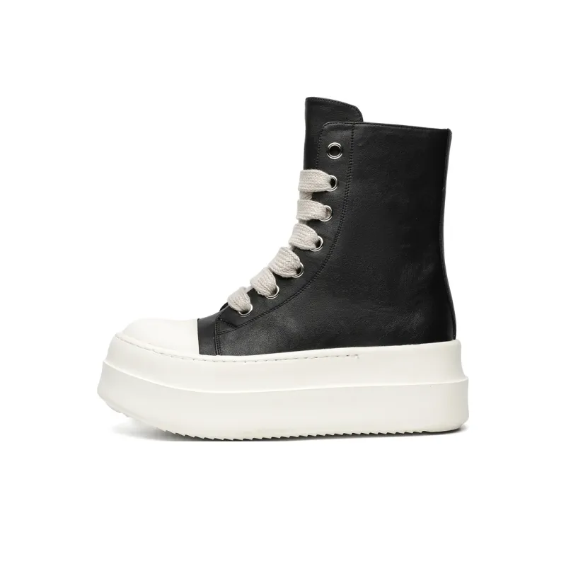 Chi Wolf High Top Skateboard Shoes Unisex Black-0