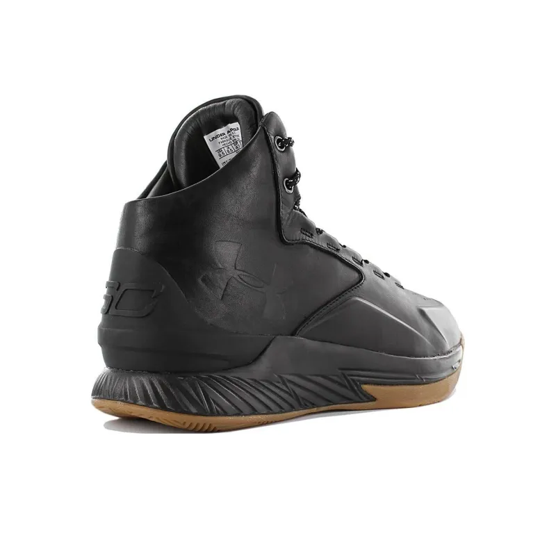 Under Armour Curry 1 Anti Slip Wear Resistant Mid Top Basketball Shoes Men's Black-3