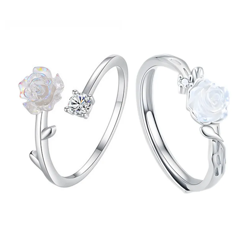 CLARKIA FLOWER S999 Fine Silver Rings Women's-0