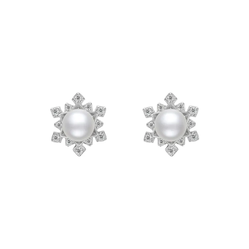 ZHOU LIU FU Freshwater Pearl Stud Earrings Women's-0