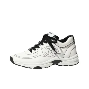 CHANEL Low Top Casual Shoes Men's White