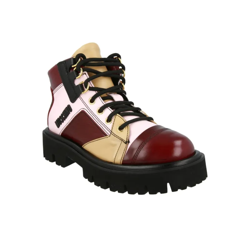 MOSCHINO Ankle Boots 3.8cm Women's Red-2