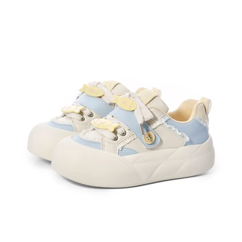 Lovely You Wear-resistant And Lightweight Low-Top Skateboard Shoes Women's Yellow Green-26