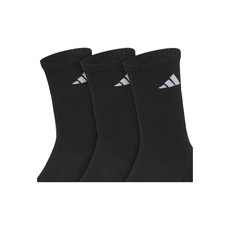 Adidas Mid Calf Socks Unisex 3 Pack Black-2