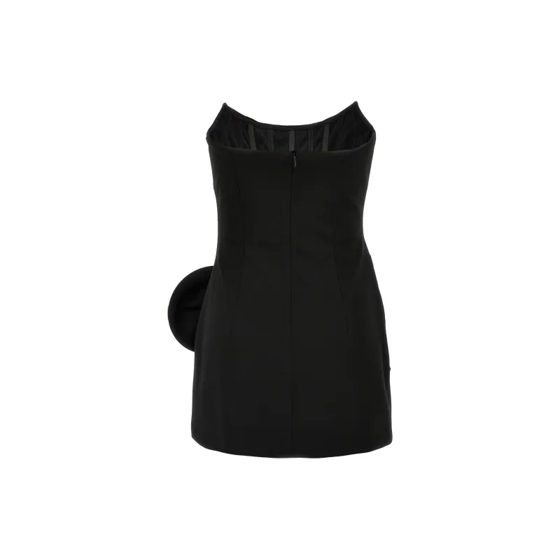 Magda Butrym Contrast Floral Applique Bustier Mini Dress-1