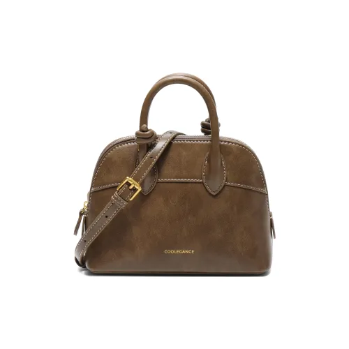 BELLE Artificial Leather Dome Bag Handbag Trumpets Women's Brown