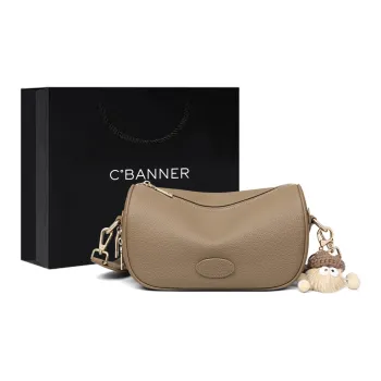 C°BANNER Cow Leather One Shoulder Crossbody Pillow Bag Regular Women's Elephant Gray