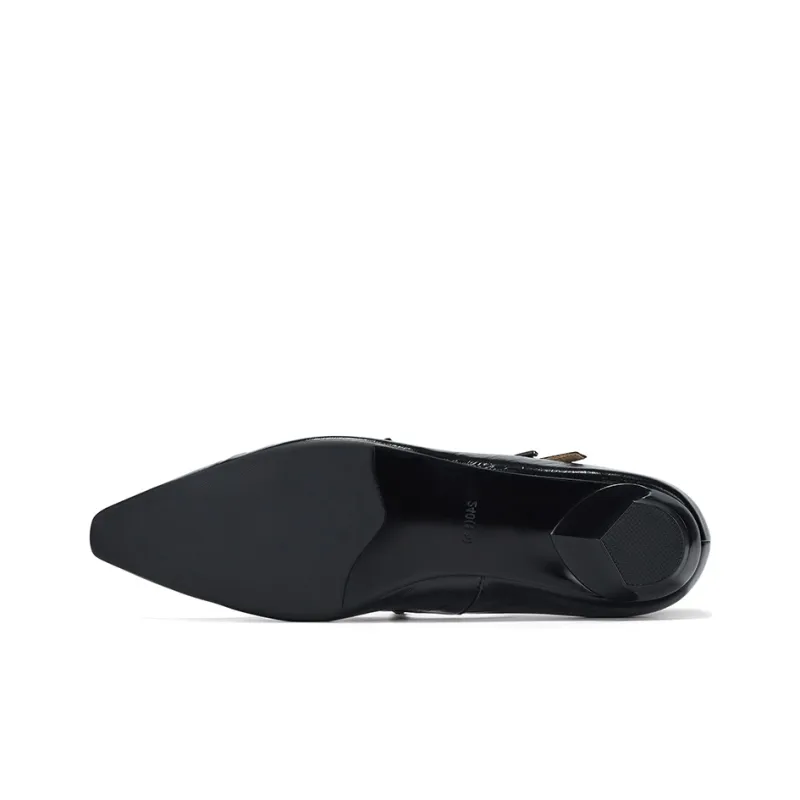 GG CC Elegance Pointed Toe Unlined Shoes 2cm Women's-4
