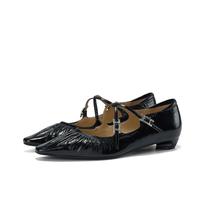 GG CC Elegance Pointed Toe Unlined Shoes 2cm Women's-2