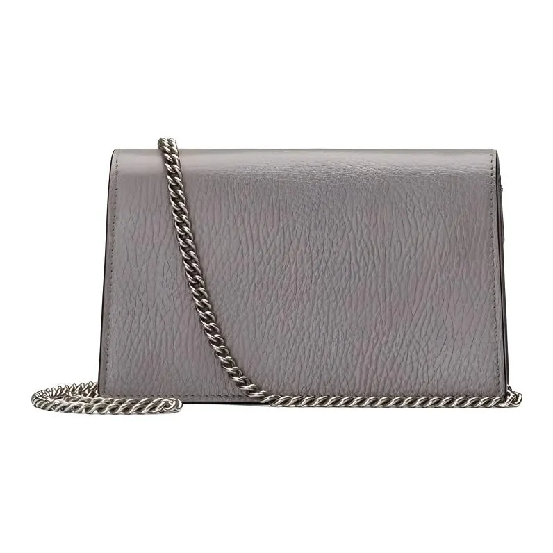 GUCCI Dionysus Leather Chain Bag Crossbody Bag Shoulder Bag Women's Gray-1