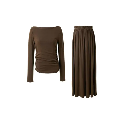 3COLOUR Casual Suit Women's Hazelnut Brown