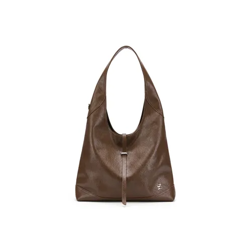 MCMIKO Artificial Leather Shoulder Bag Women's Lava Brown/Thin Shell Gray