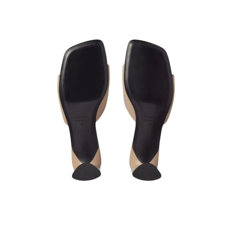 Balenciaga DUTY FREE Slide Slippers 6cm Women's Beige-6