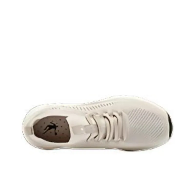 QIAODAN Shock Absorbers Slip Resistant Breathable Low Top Running Shoes Men's Beige-2