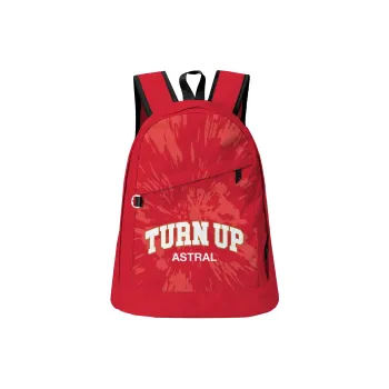 TURN UP Polyester Backpack Laptop Bag Regular Unisex Red