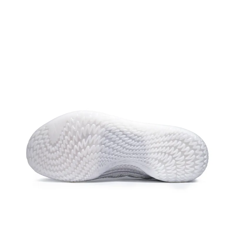 Serious Player Only Player 1 Cushioning Anti Slip And Wear Resistant Low Top Basketball Shoes Unisex White Gray-4