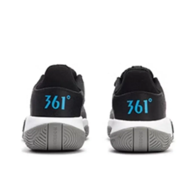 361° Abrasion Resistant Low Top Basketball Shoes Men's Black Blue-2