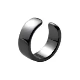 Smooth Finish Black Clip-on Earrings (Single)