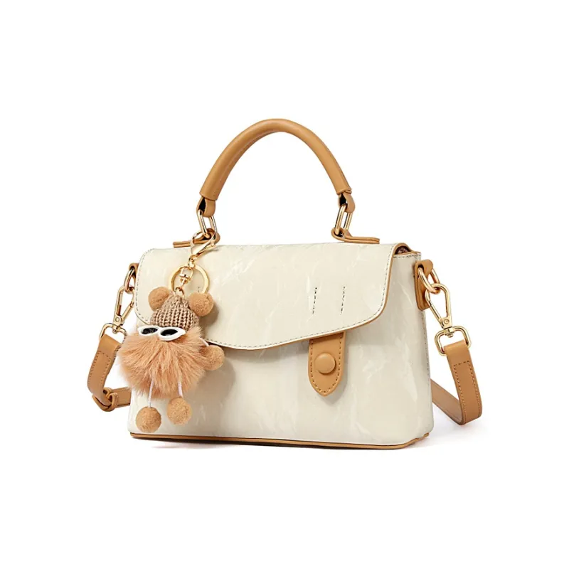 TUCANO PU Shoulder Bag, Crossbody Bag, Handbag Regular Women's Ecru/Black/Camel/Brown-1