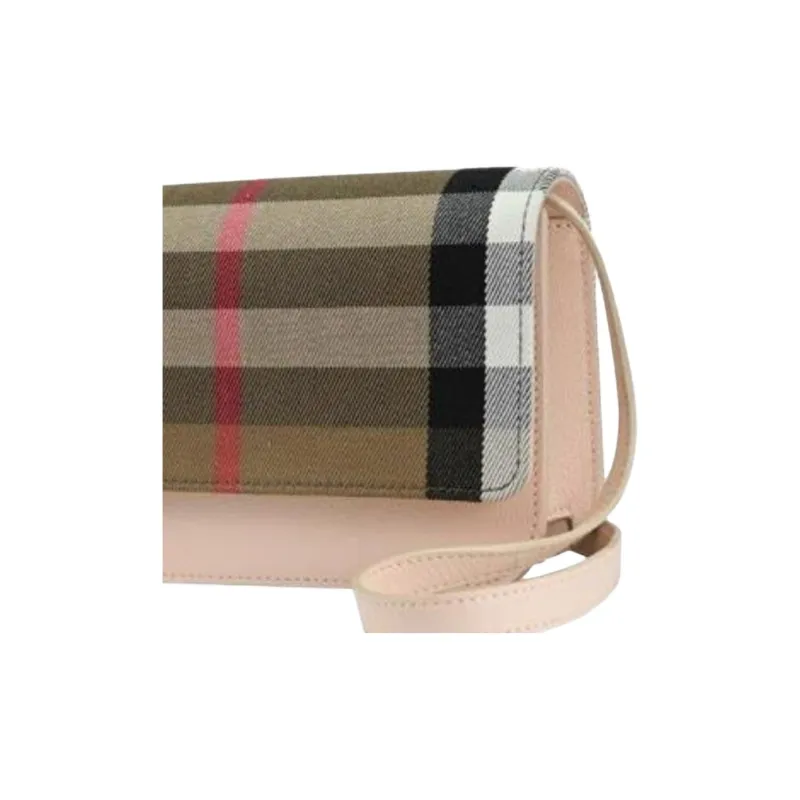 Burberry Calfskin Crossbody Bag, Shoulder Bag Women's Light Pink-3
