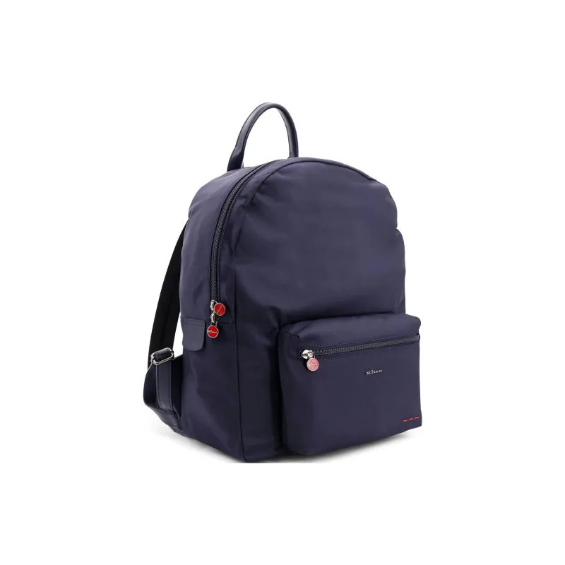 KITON Nylon Backpack Men's Blue-1