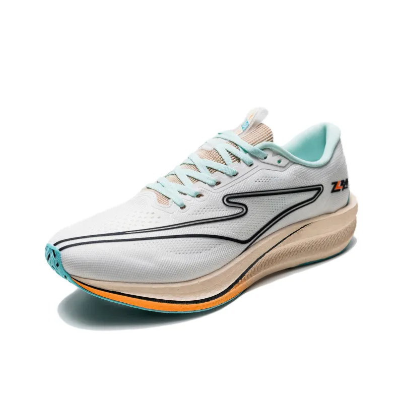 Erke Cushioning Rebound Low-Top Qi Technology Casual Running Shoes Men's White Green-2