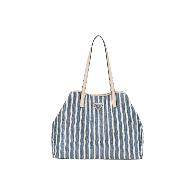 GUESS Viscose Tote Bag, Shopping Bag, Shoulder Bag Women's Blue-0