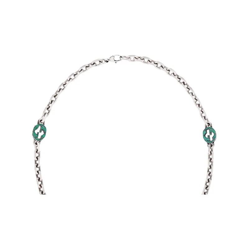 GUCCI Classic Double G Necklace Collection 925 Sterling Silver Necklaces Men's-3