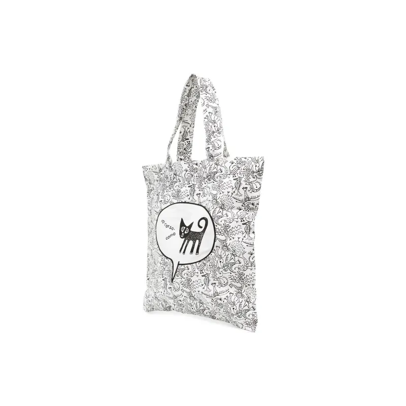 10 CORSO COMO Fabric Tote Bag Shopping Bag Handbag Women's White & Black-1