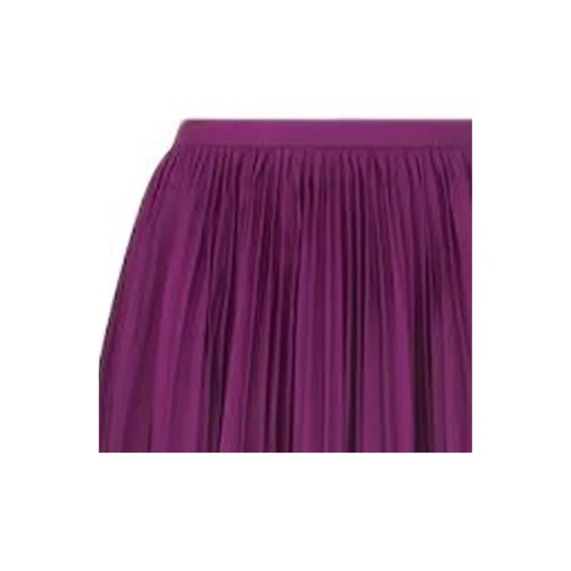 DIOR Mid Length Pleated Skirt Casual Long Skirts Women's Purple-4
