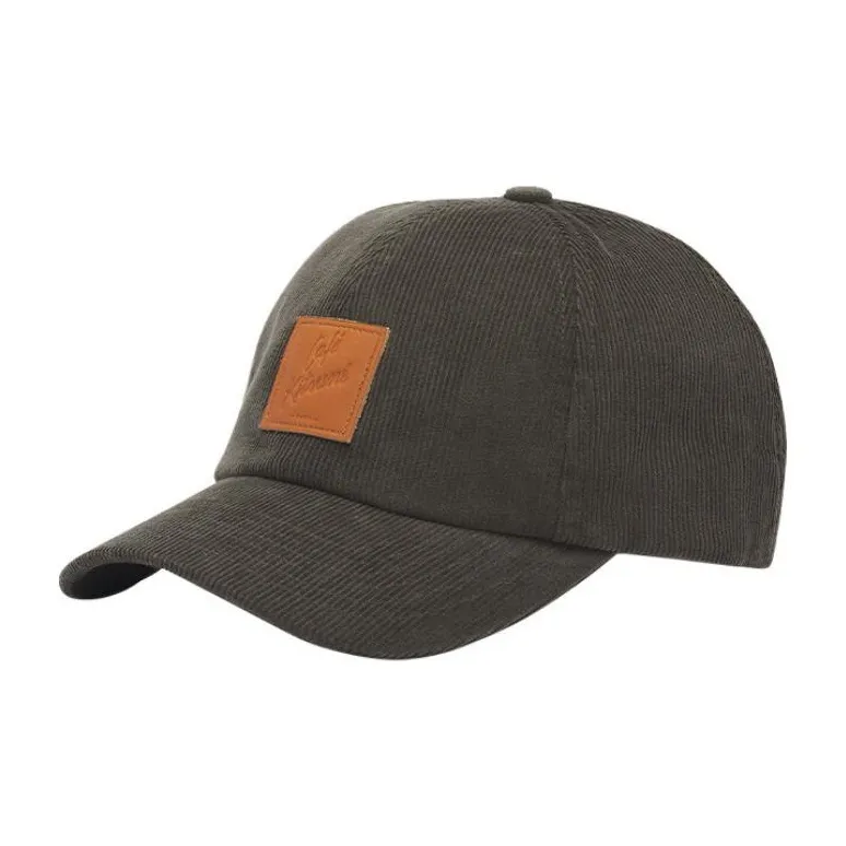Maison Kitsune Cotton Baseball Caps Unisex Red Brown/Black-2