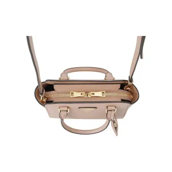 PRADA Saffiano Calfskin One Shoulder Handbags Small Size Women's Beige