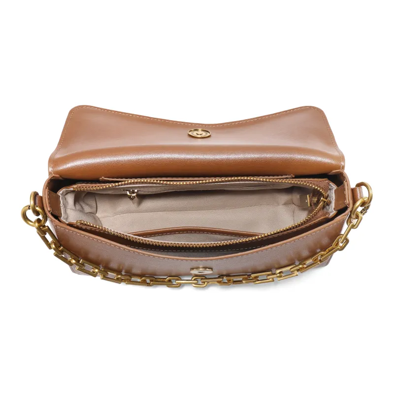 BELLE Cow Split Leather Bonded Synthetic Leather Shoulder Bag Crossbody Bag Medium Size Women's Multicolor-16