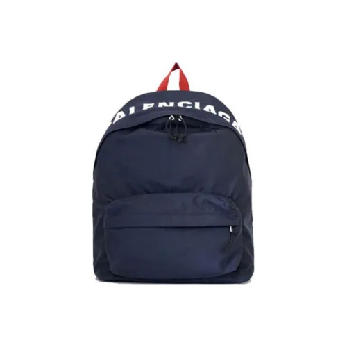 Balenciaga Nylon Backpack Men's Dark Blue