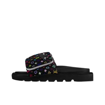 Takashi Murakami x LOUIS VUITTON Slide Slippers Women's Black