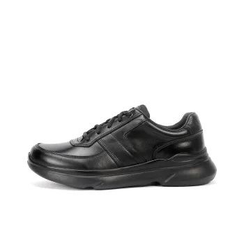 MYFULER Wear Resistant Low Top Casual Shoes Men's Black