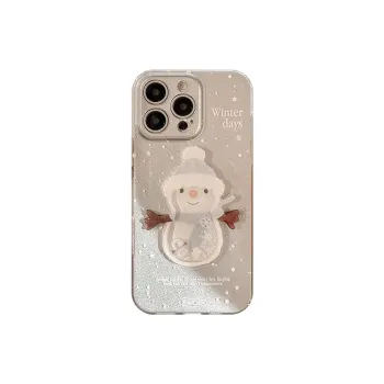 QIZHENG TPU Material Snowman Phone Case Compatible With Apple 16 Pro Max/15/14/13/12/11