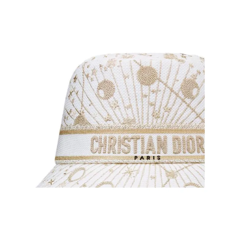 DIOR Cotton Bucket Hats Unisex White-2