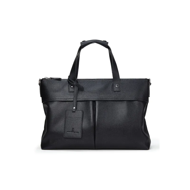 ROBERTA DI CAMERINO Cow Leather With Synthetic Leather Briefcase Medium Size Men's Black-0