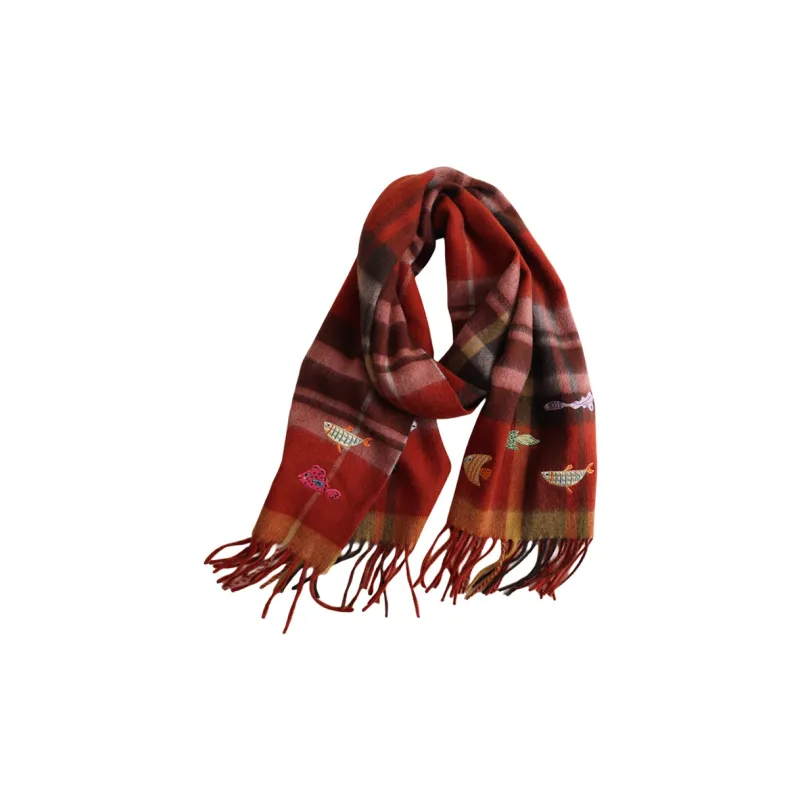 Lagur 100% Australian Wool Knit Scarves Women's-9