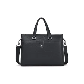ROBERTA DI CAMERINO Cow Leather Briefcase Medium Size Men's Black