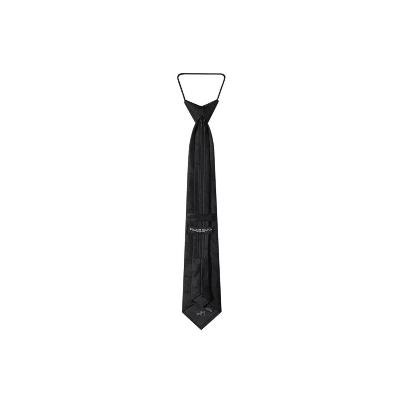 WILLIAM MILTON Silk Ties Men's Black Premium Design Mulberry Silk Accessories Gift Box Set-2