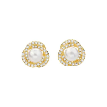 ZHOU LIU FU Freshwater Pearl Stud Earrings Women's