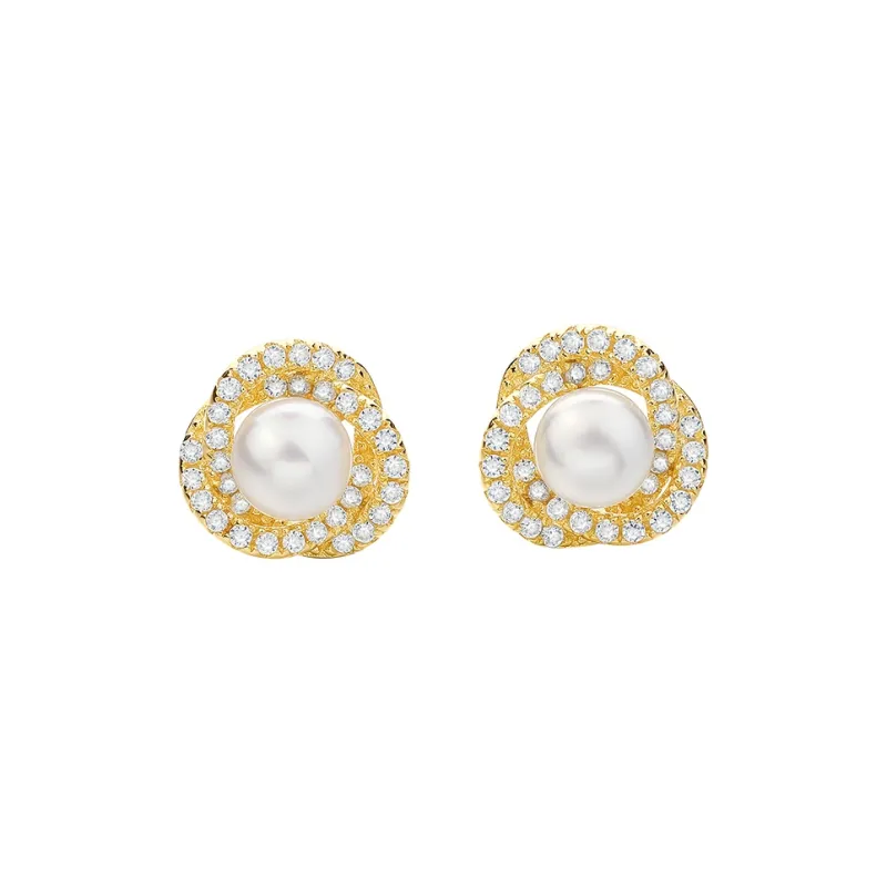 ZHOU LIU FU Freshwater Pearl Stud Earrings Women's-0